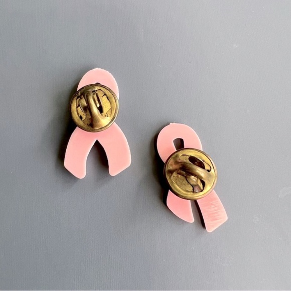 Breast Cancer Pink Tack Pins Set 4pc October Awareness Month Support Lapel - Picture 9 of 14